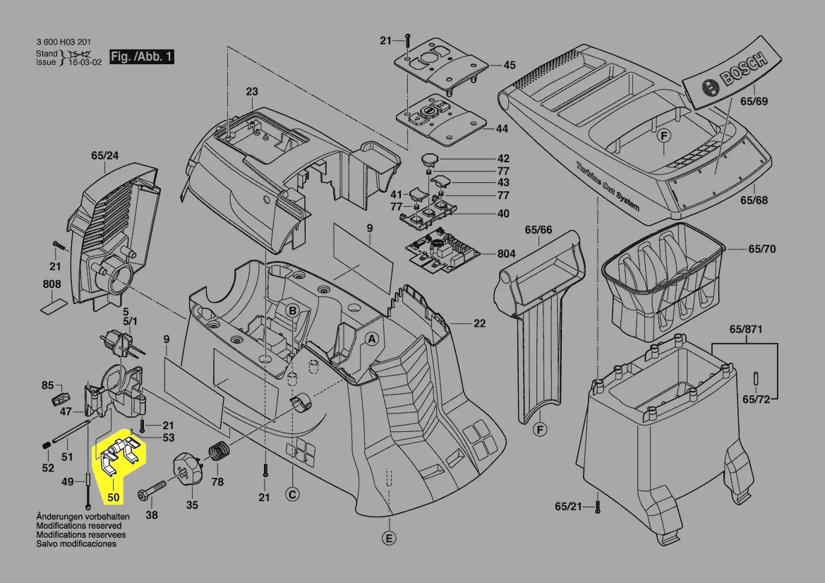 bascule réf. 2 609 004 603 BOSCH